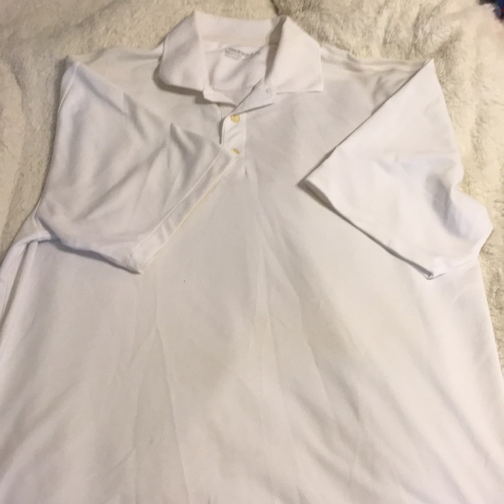 White Nike dry fit golf polo